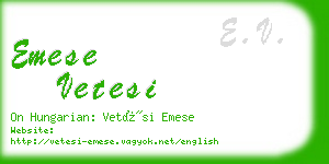 emese vetesi business card